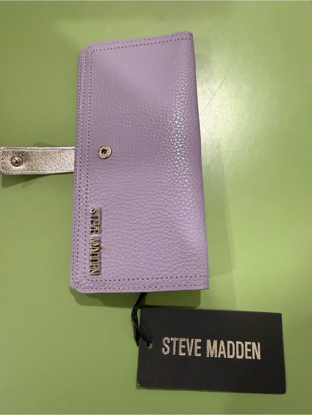 Steve Madden Lilac Textured Wallet with Gold Hardware
